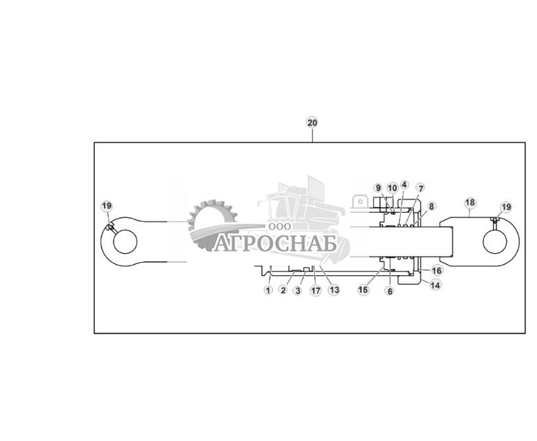 Компоненты цилиндра наклона, механическая регулировка угла ( - XXXXXX) - ST824860 316.jpg